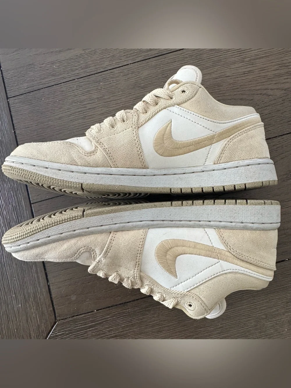 Nike Air Jordan 1 Low SE Canvas Team Gold Sail Size 7 Women